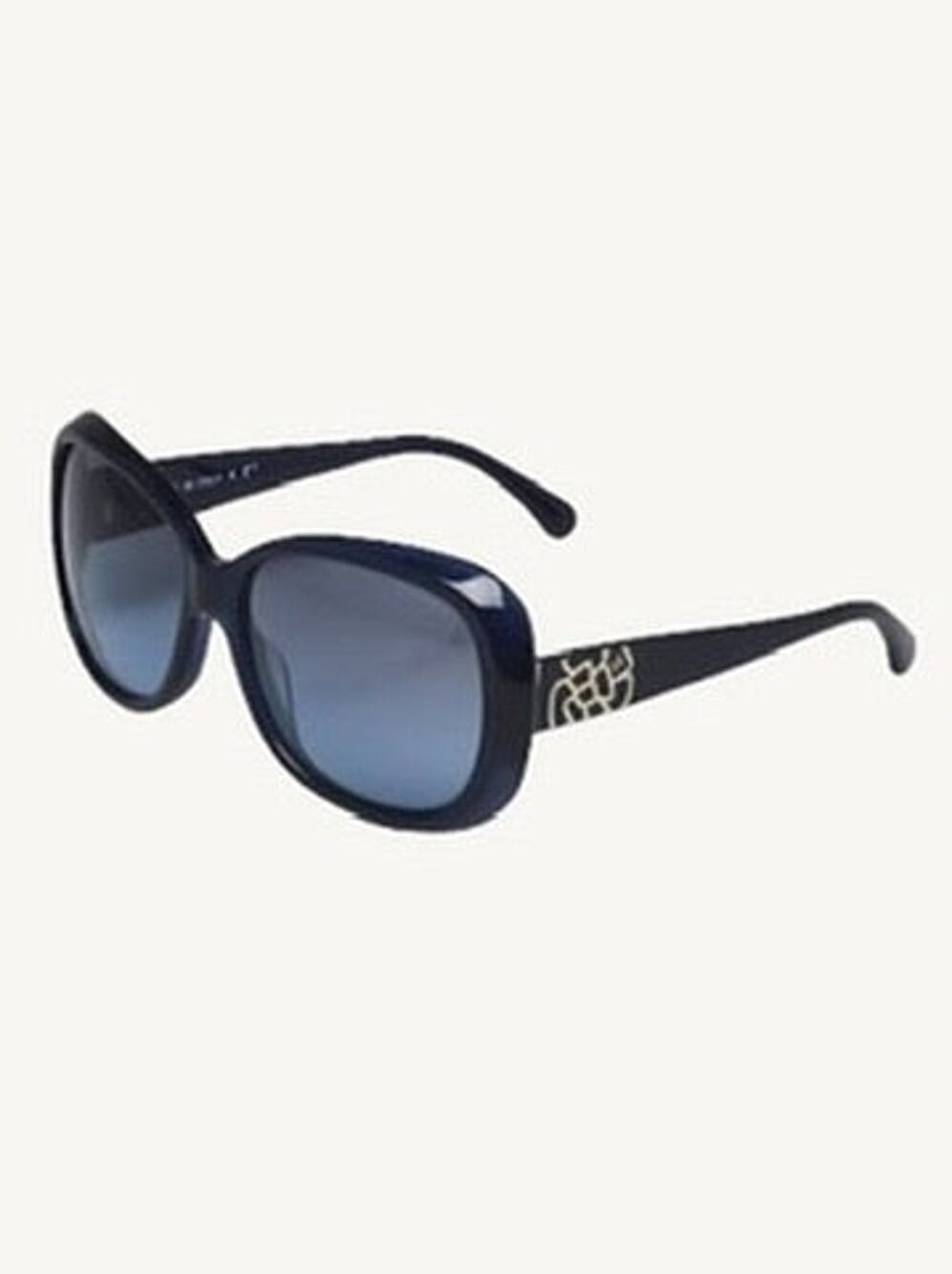 Rare Chanel 5248-A Camellia Oversized Navy Blue Butterfly Sunglasses  Full Set
